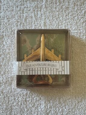 Copper Jet Airplane Bottle Opener - "Our Adventure Begins"